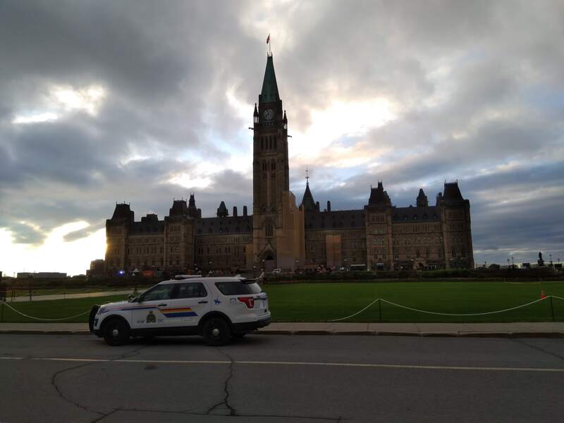 Parliament building during the evening